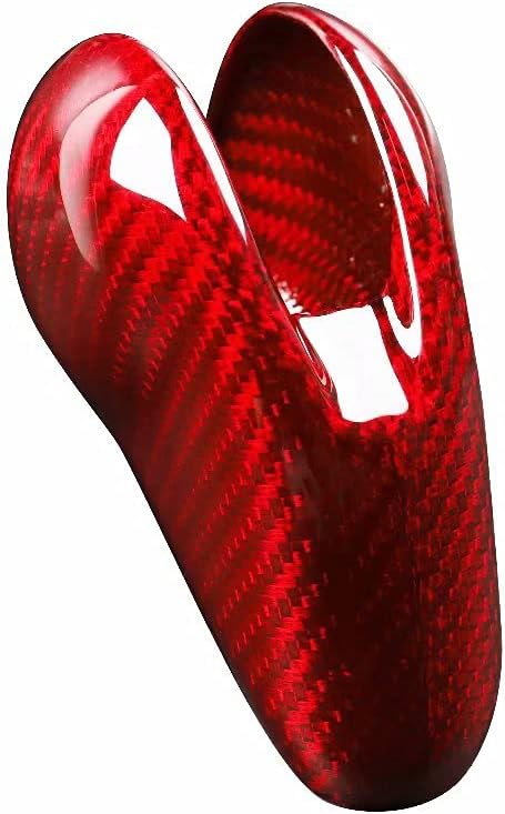 Accesorios interiores de fibra de carbono para portaequipajes, cubierta de marco para Porsche Macan, Panamera Cayman 718 911 2008-2020 (rojo)