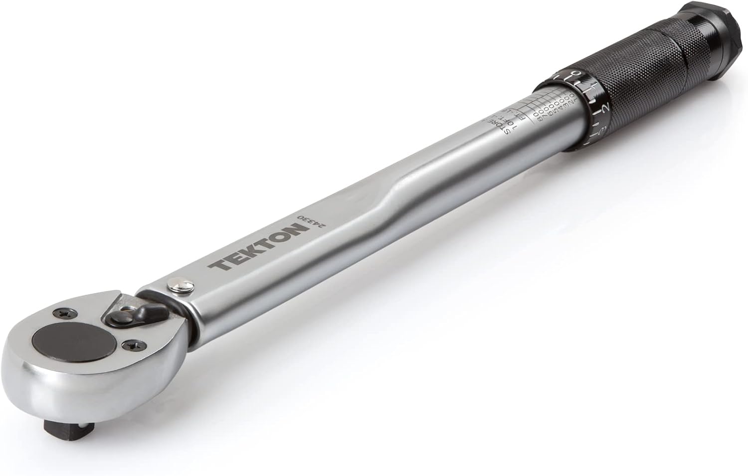 TEKTON Llave dinamométrica de micrómetro de accionamiento de 38 pulgadas y llave dinamométrica TEKTON de micrómetro de 14 pulgadas (20-200