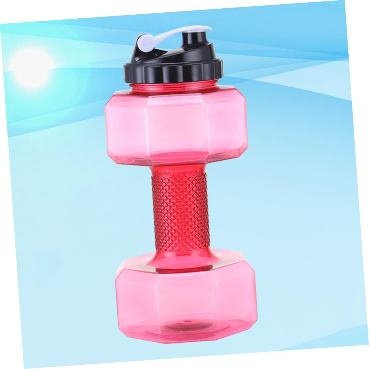 INOOMP 1 botella de agua con mancuernas para levantamiento de pesas, mancuernas deportivas, hervidor de agua, taza de agua de alta capacidad para