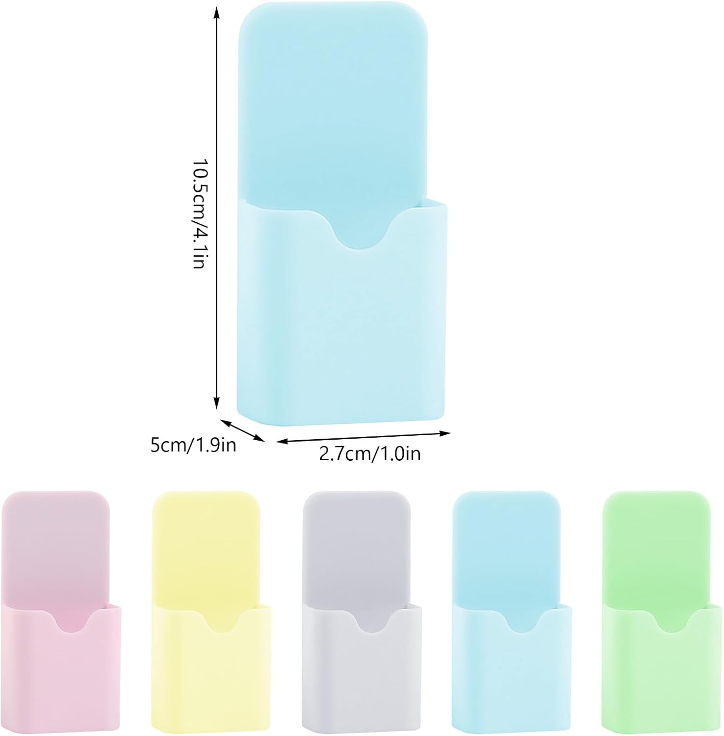 Juego de 2 mini marcadores magnéticos, estuche de almacenamiento magnético para lápices, para pizarra blanca, refrigerador y casillero, suministros
