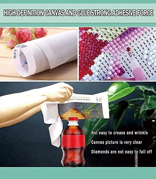 Kits de pintura de diamantes 5D por números, 16 x 20 pulgadas para adultos y niños, arte redondo de mosaico de punto de cruz con diamantes de