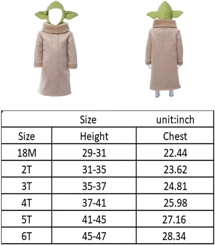 Disfraz de bebé para niños, cosplay, mandaloriano, abrigo, sombrero, lindo para niños y niñas
