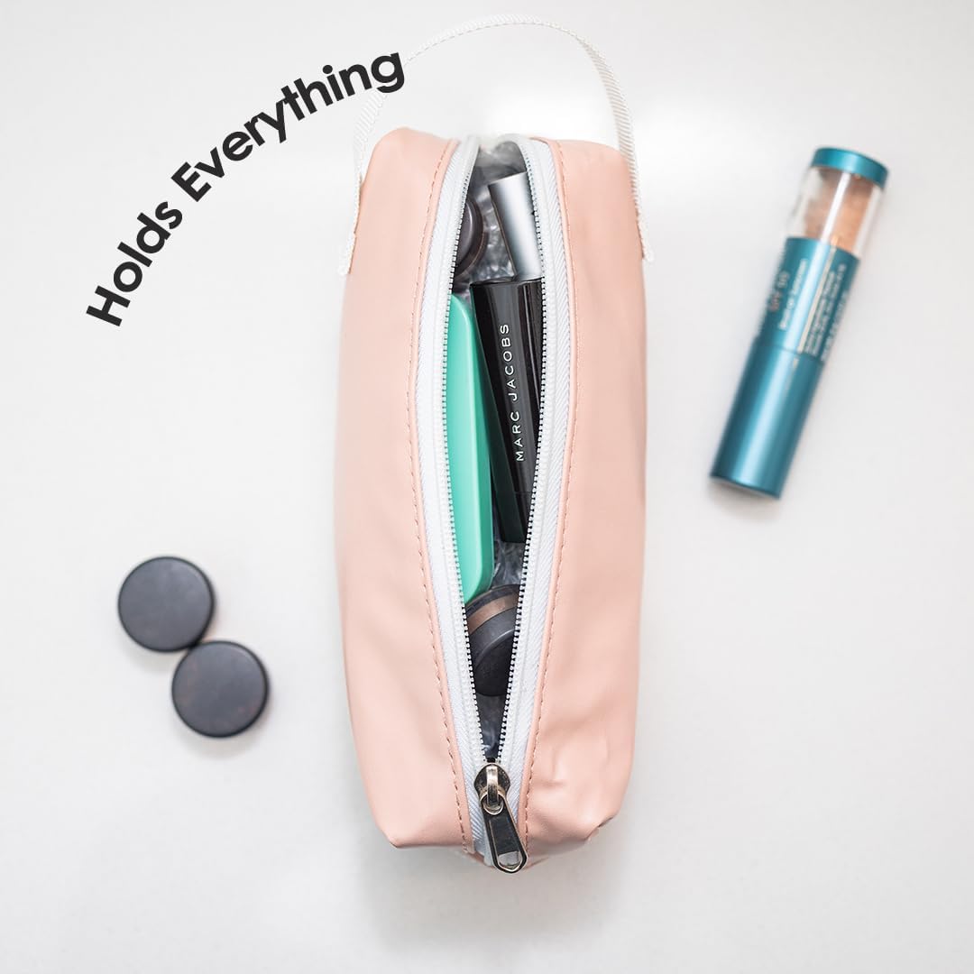 Zunee Bolsa de maquillaje  Bolsa de cosméticos portátil  Bolsa de viaje para cosméticos de gran capacidad  Juego de bolsa de maquillaje (1 bolsa