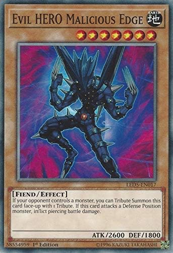 Yu-Gi-Oh! – Evil Hero Malicious Edge – LED5-EN017 – Común – 1 Edición – Duelistas legendarios Destino inmortal