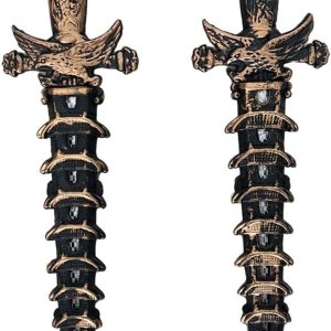 SUNNYHILL 2 cuchillos de daga de espada de juguete con funda, cuchillo falso, no afilado, espada de cosplay, cuchillo fresco de 12.5 pulgadas SUNNYHILL 2 cuchillos de daga de espada de juguete con funda, cuchillo falso, no afilado, espada de cosplay, cuchillo fresco de 12.5 pulgadas