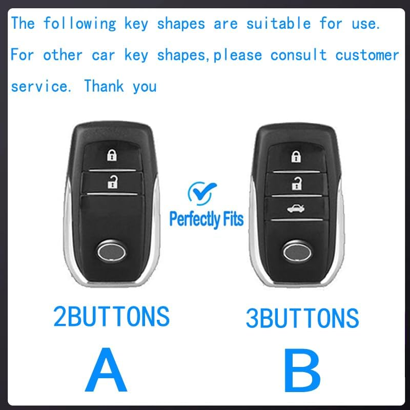 Diamante brillante de las mujeres de la moda para la cubierta de la llave del coche Toyota Prius Camry Corolla C-HR RAV4 Land Cruiser Prado