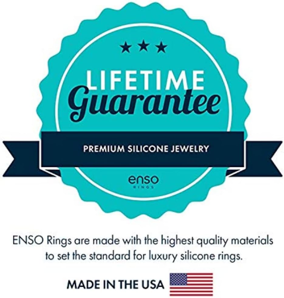 Enso Rings Anillos de silicona de marquesina, colección de anillos anchos, diseño cómodo y flexible, Silicona