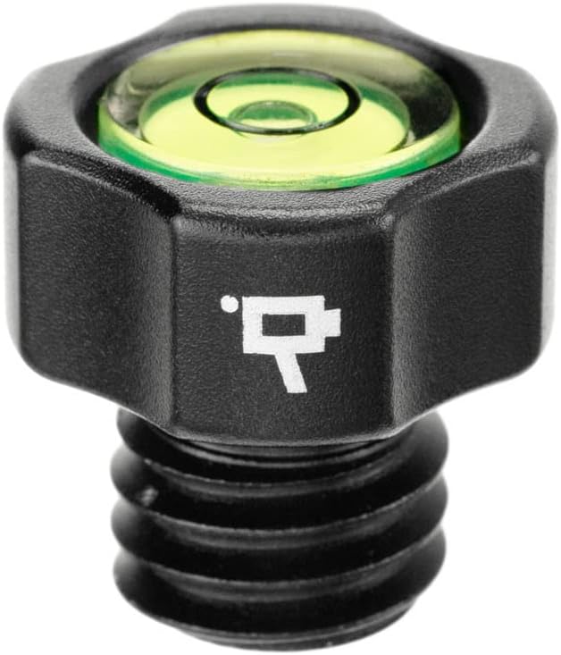 Wooden Camera Nivel de burbuja para equipos de nivelación, con pasador de localización antitorsión y tornillo de montaje de 38″-16 para fijar a la