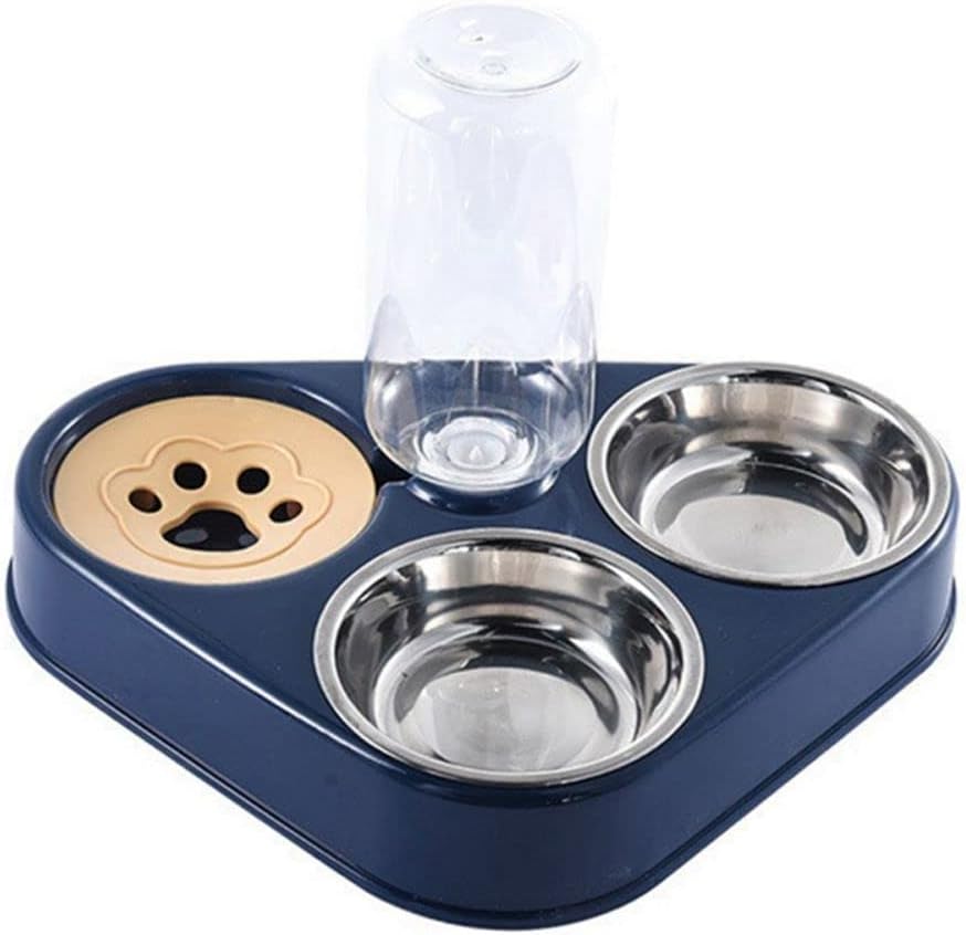 3 en 1 Acero inoxidable Pet Dog Feeder Bowl Alimentador automático para perros Alimentador de perros Alimentación de mascotas Acero inoxidable Jaula