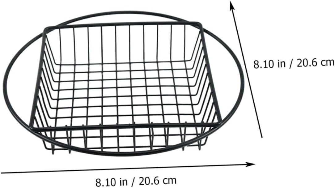 Cesta de pan de metal para patatas fritas, 2 unidades, bandejas de metal para servir colador inoxidable, soporte para patatas fritas, cesta de