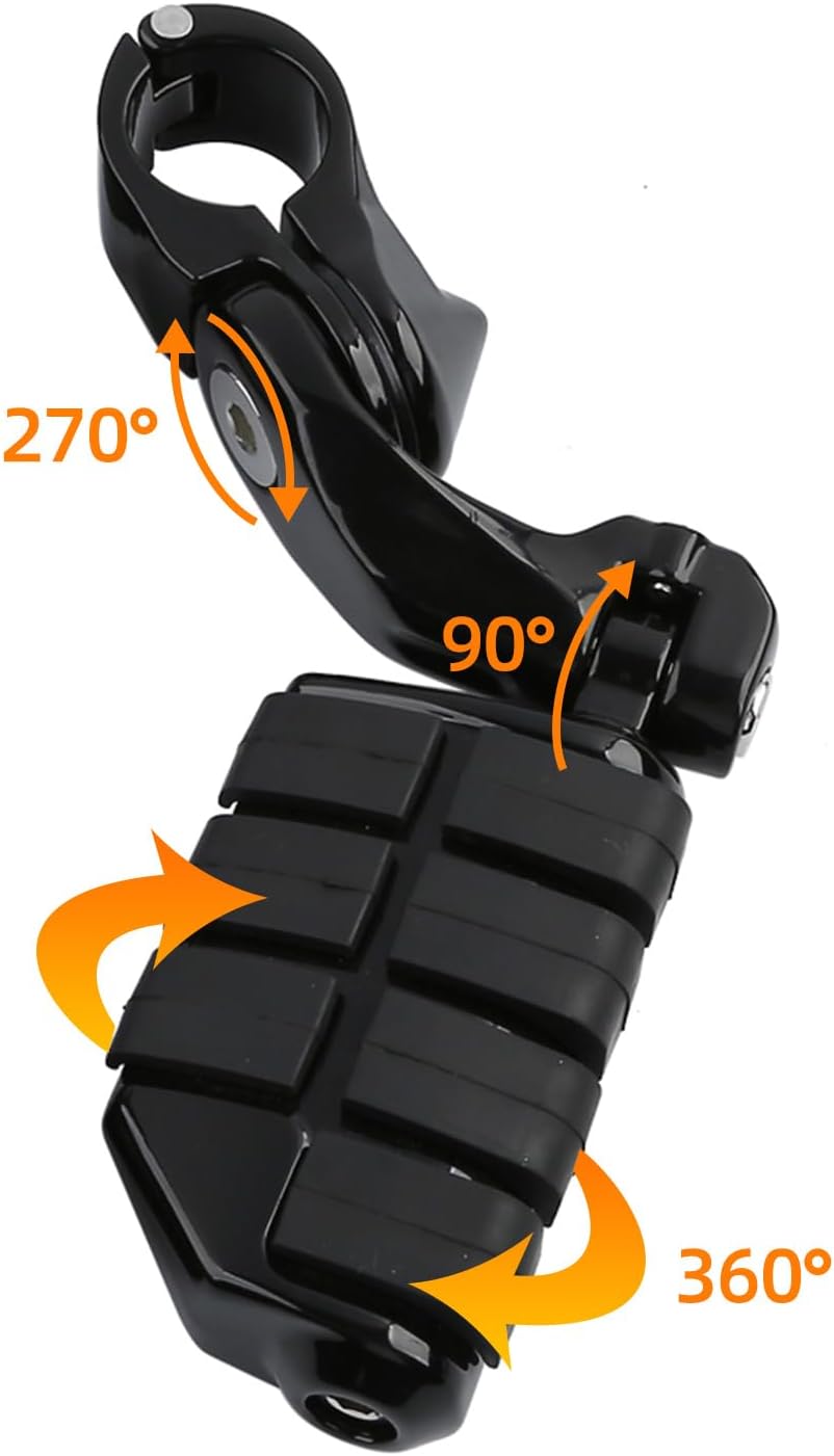 TCMT Juego de estriberas cortas para motocicleta, juego de soporte para reposapiés para Harley Touring Road King Street Glide Road Glide Electra