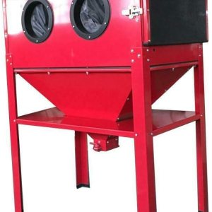 Armario de chorro de arena de aire de 60 galones, kit de gabinete de chorro de arena de acero grande con pistola de chorro de arena Armario de chorro de arena de aire de 60 galones, kit de gabinete de chorro de arena de acero grande con pistola de chorro de arena