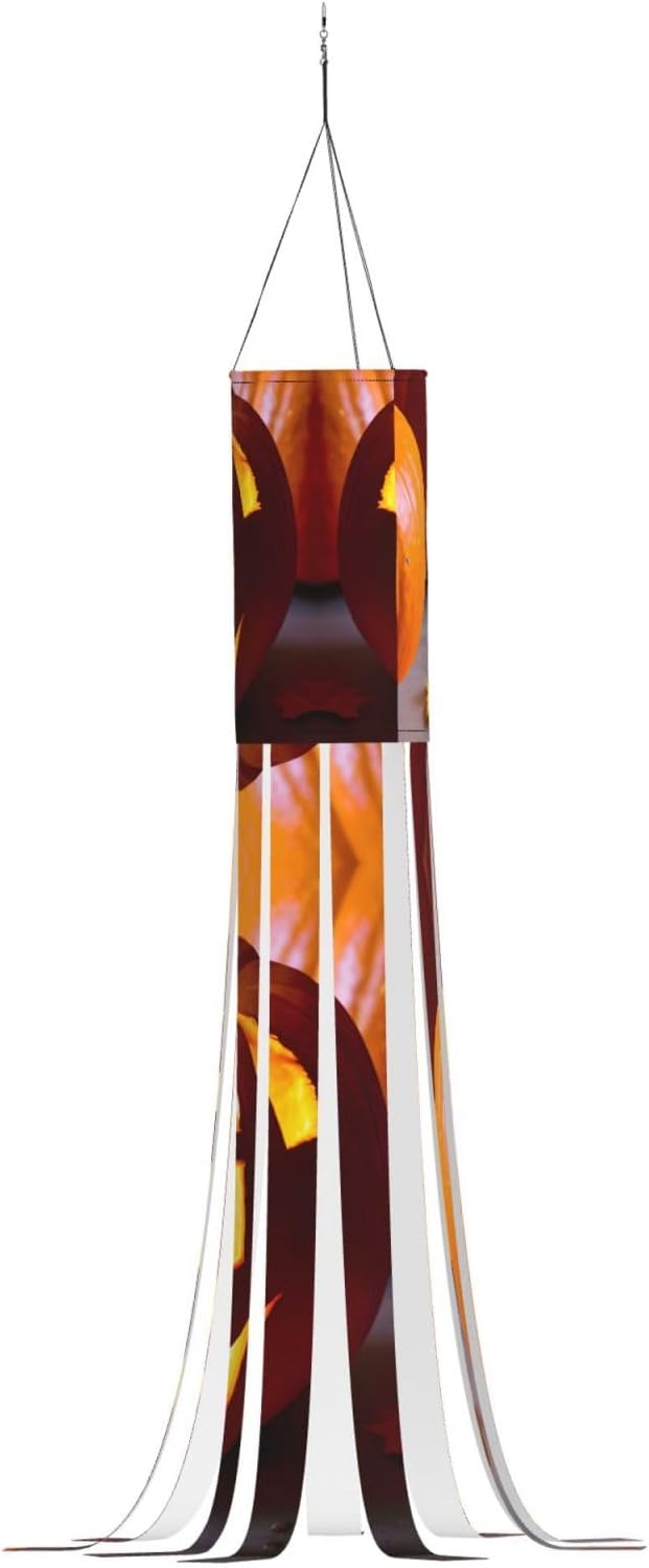 Calabaza de otoño Halloween Windsock decoraciones colgantes al aire libre, conducto de Halloween, decoraciones de manga de viento fantasmal