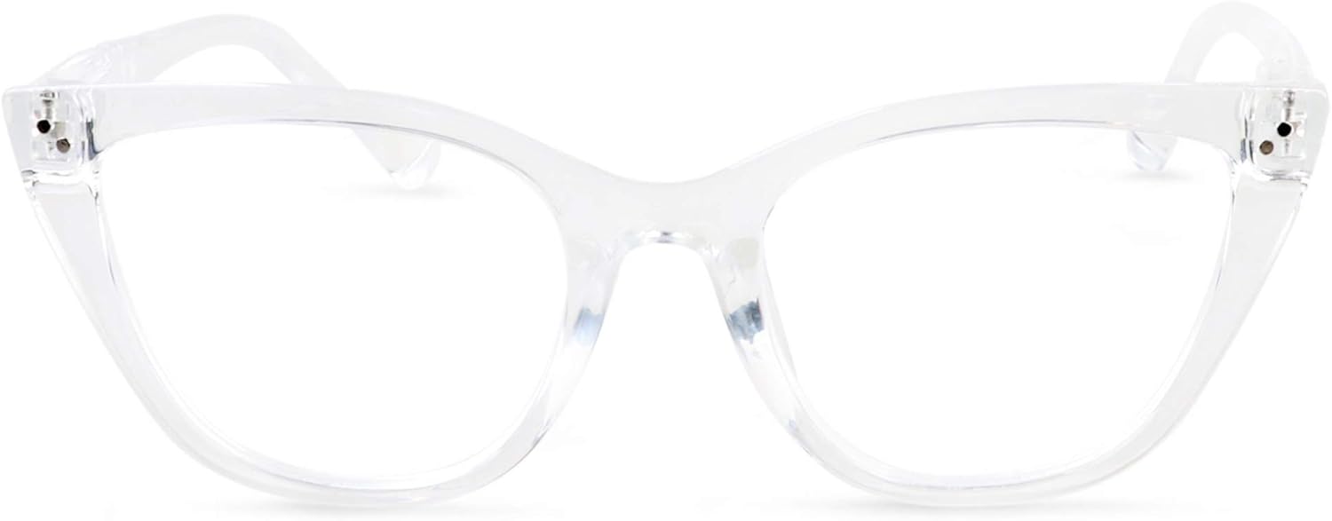 Elegantes lentes de lectura, montura completa, montura completa, marco clásico de ojo de gato grande, sin receta, lente de aumento completo,