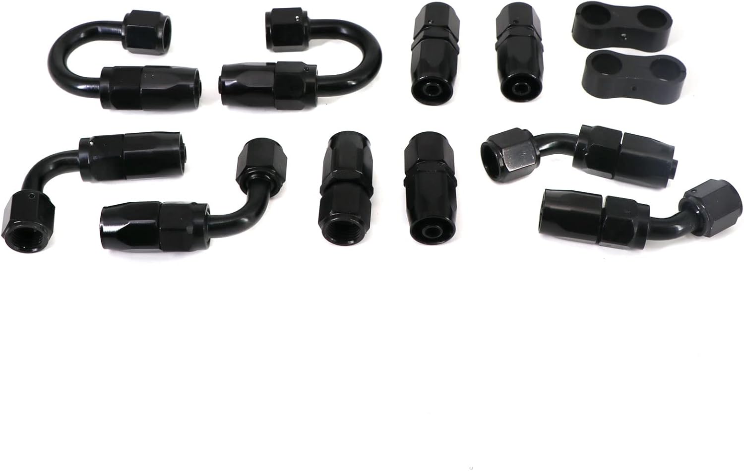 6AN – Kit de montaje de manguera de combustible de nailon trenzado de acero inoxidable + manguera de aceite, gas, combustible, 10 unidades, kit de
