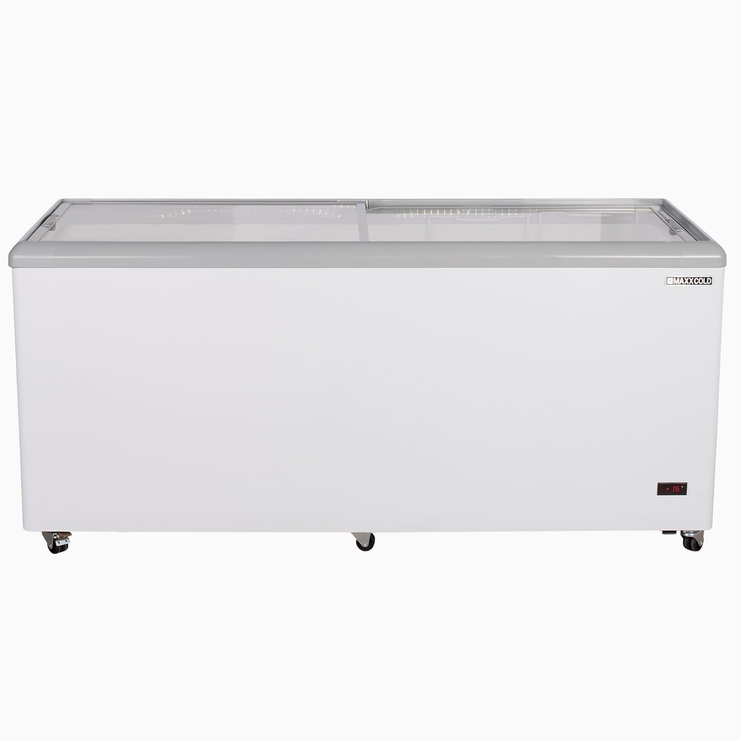 Maxx Cold MXDC-12 – Congelador comercial de helados con vidrio curvo, capacidad para hasta veintidós (22) tinas de sabor, 70 pulgadas, color blanco