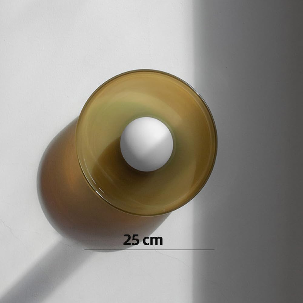 Lámpara de techo semiempotrada de cristal naranja de mediados de siglo con globo de leche, nórdico, moderno, verde, accesorios de iluminación para