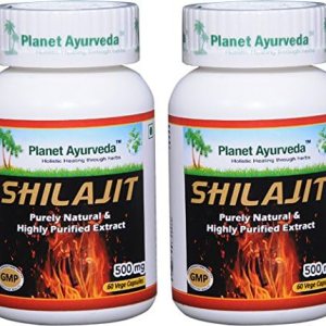 Planet Ayurveda Shilajit Cápsulas, 500mg Std. Extracto, 2 Botellas Planet Ayurveda Shilajit Cápsulas, 500mg Std. Extracto, 2 Botellas