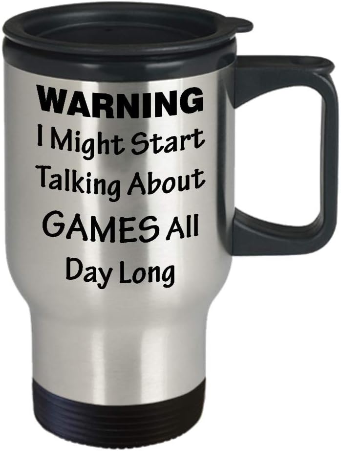 Appreciation Idea for Video Game Developer Designer – I Might Start Talking About Games All Day Long – Funny Cute Gag Gifts Travel Mug Insulated