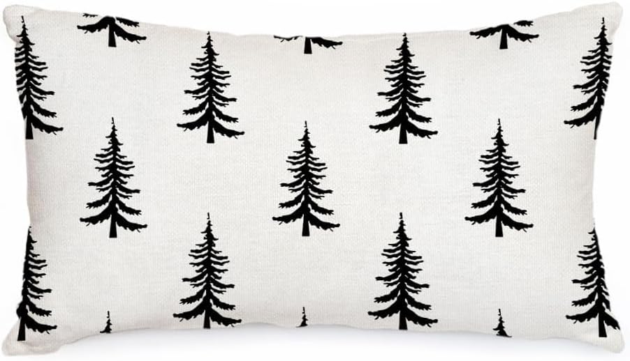 AACORS AA313-12 – Funda de almohada de Navidad de 12 x 20 pulgadas, decoración de árbol de Navidad, decoración de casa de campo, para el hogar,
