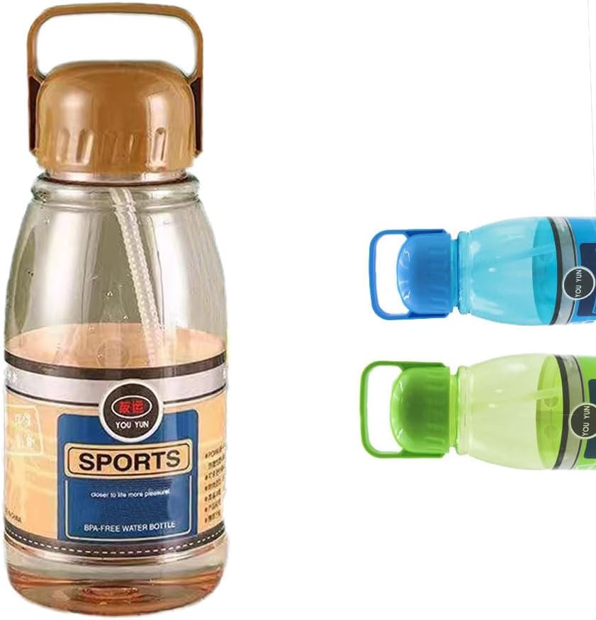 WEIRUIFANZHI Botella de agua grande de 67 onzas con colador de frutas y pajilla, botella de filtro de agua sin BPA a prueba de fugas para gimnasio