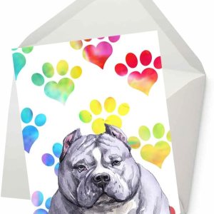 Tarjeta de felicitación de perro American Bully, tarjeta para esposa, marido, novio, novia, perro, mamá, papá, tarjeta para él, su amigo, hermano, Tarjeta de felicitación de perro American Bully, tarjeta para esposa, marido, novio, novia, perro, mamá, papá, tarjeta para él, su amigo, hermano,