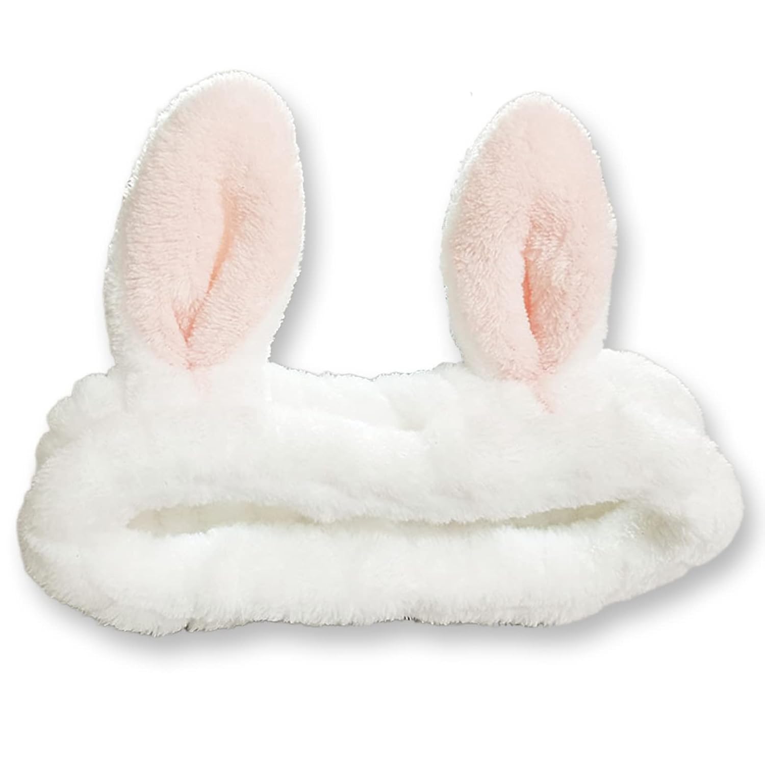 Diadema de spa, diadema de maquillaje con orejas de conejo para lavar la cara, orejas de conejo, diadema de forro polar coral para el cuidado de la