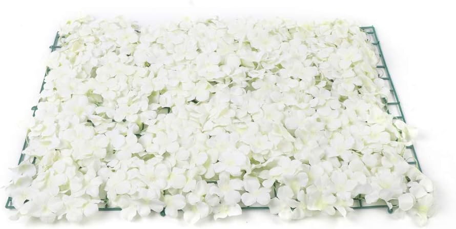 Fondo de decoración de pared de flores artificiales de 16 x 24 pulgadas, paneles florales de rosas, panel de flores artificiales, fondo de pared de