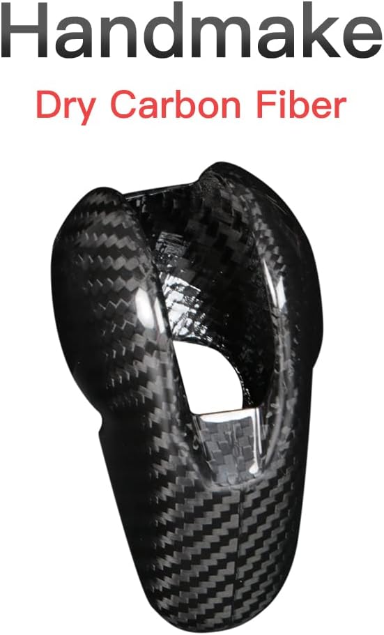 JSWAN Cubierta de fibra de carbono para la palanca de cambios de Macan 718 911 Panamera Cayman Boxster, cubierta de la perilla de la palanca de