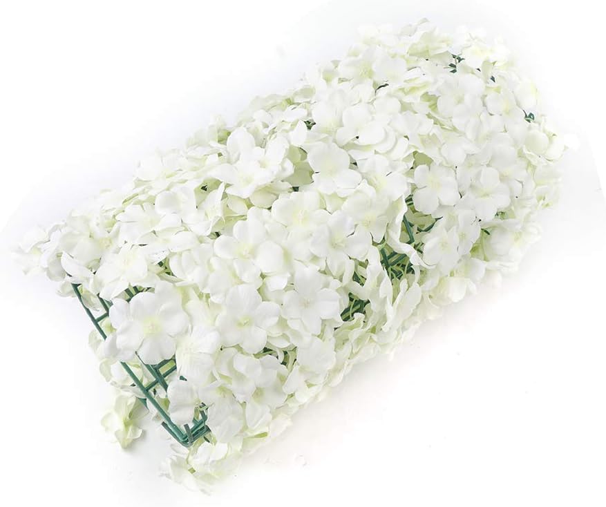 Fondo de decoración de pared de flores artificiales de 16 x 24 pulgadas, paneles florales de rosas, panel de flores artificiales, fondo de pared de