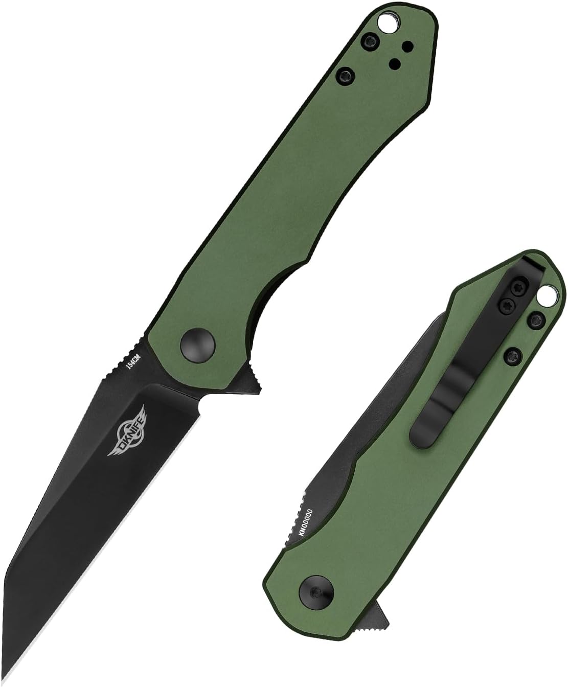OKNIFE Freeze – Cuchillo de bolsillo EDC con mango de fibra de carbono y hoja de acero de 60.6 in con cuchillo plegable táctico Freeze