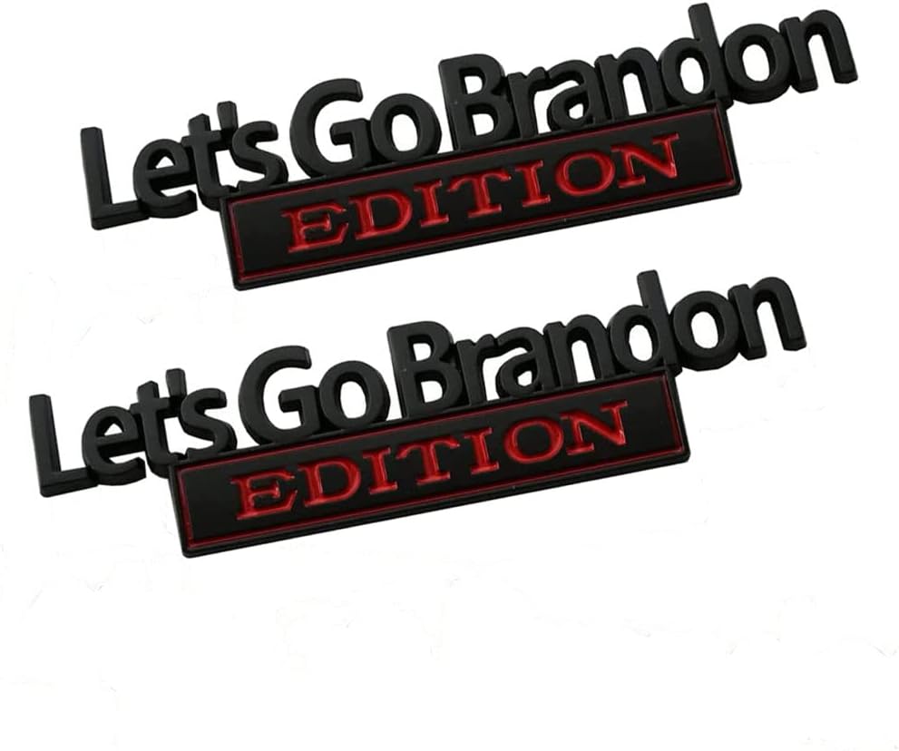 Let’s Go Brandon Edition – Calcomanías adhesivas universales con logotipo 3D, letras adhesivas universales para maletero trasero de auto, camión,