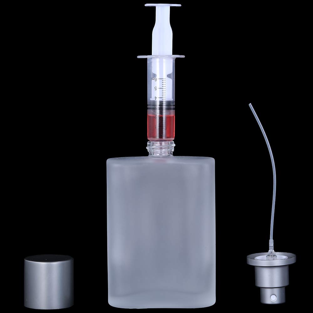 Paquete de 2 botellas vacías de vidrio esmerilado de 1.7 fl oz1.69 onzas, atomizador de perfume, botellas de perfume vacías recargables en aerosol