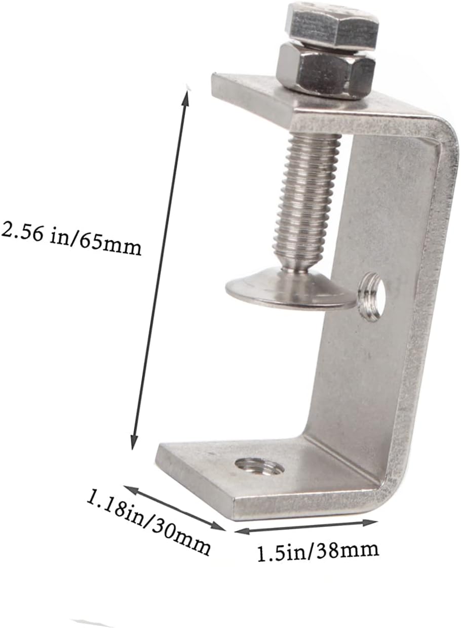 Kyien Abrazadera C de acero inoxidable 304 de 2.559 in resistente abrazadera C para carpintería edificio de tigre, abrazadera ajustable de apertura