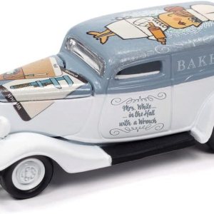 Johnny Lightning JLPC009-JLSP266 – Furgoneta de entrega de 1933 White con chip de póquer Clue Pop Culture 2022 versión 4 164 con tapa gris Johnny Lightning JLPC009-JLSP266 – Furgoneta de entrega de 1933 White con chip de póquer Clue Pop Culture 2022 versión 4 164 con tapa gris