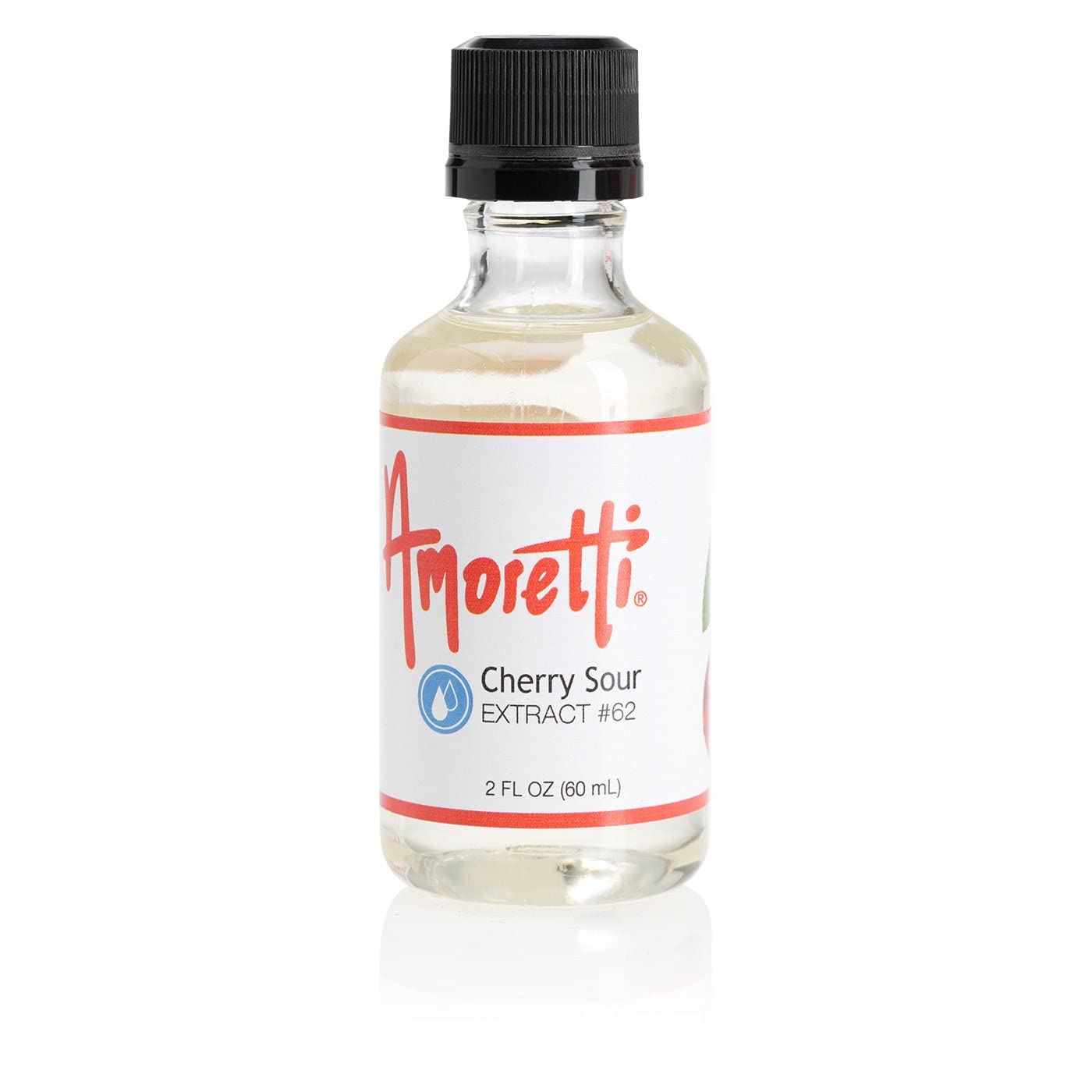 Amoretti – Extracto de cereza agria roja soluble en agua de 2 onzas – Altamente concentrado y perfecto para pasteles, salados, elaboración de