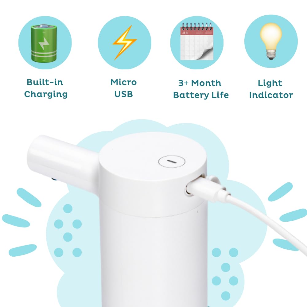 Dispensador de espuma de papel higiénico, sin contacto, impermeable, recargable, 100% desechable, ingredientes naturales, alternativa ecológica para