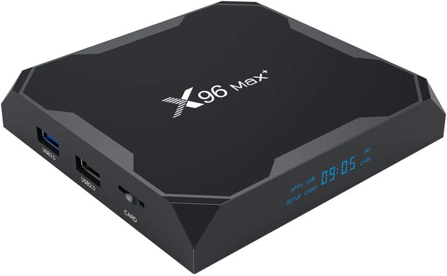 X96 Max Plus Smart TV Box Amlogic S905X3 Android 9.0 Quad Core 4GB 64GB 2.4G5G Dual WiFi BT4.0 USB3.0 1000M Ethernet Soporte 4K HD decodificador