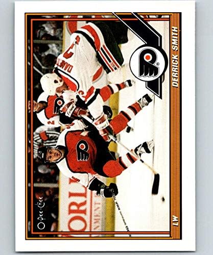 1991-92 O-Pee-Chee Hockey #486 Derrick Smith Philadelphia Flyers Official NHL Trading Card Produced By Topps