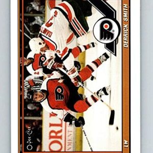 1991-92 O-Pee-Chee Hockey #486 Derrick Smith Philadelphia Flyers Official NHL Trading Card Produced By Topps 1991-92 O-Pee-Chee Hockey #486 Derrick Smith Philadelphia Flyers Official NHL Trading Card Produced By Topps