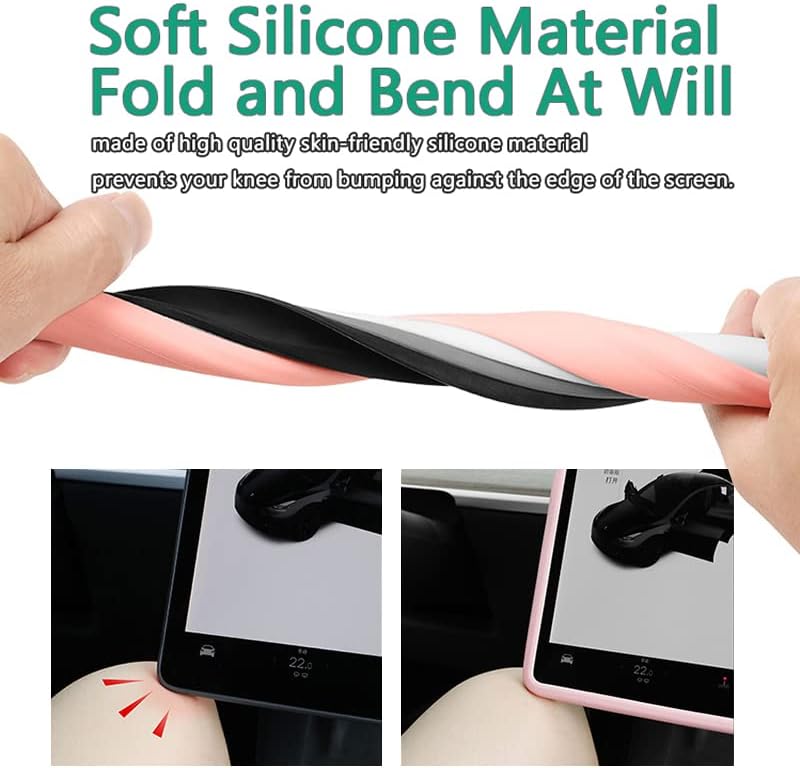 Marco protector de pantalla para Tesla Model 3  Y consola central accesorios decoración protección Tesla pantalla inastillable bordes de silicona
