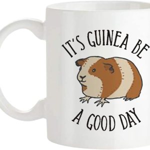 Taza de conejillo de indias, conejillo de indias, It’s Guinea Be a Good Day, taza de café novedosa de 11 onzas Taza de conejillo de indias, conejillo de indias, It’s Guinea Be a Good Day, taza de café novedosa de 11 onzas