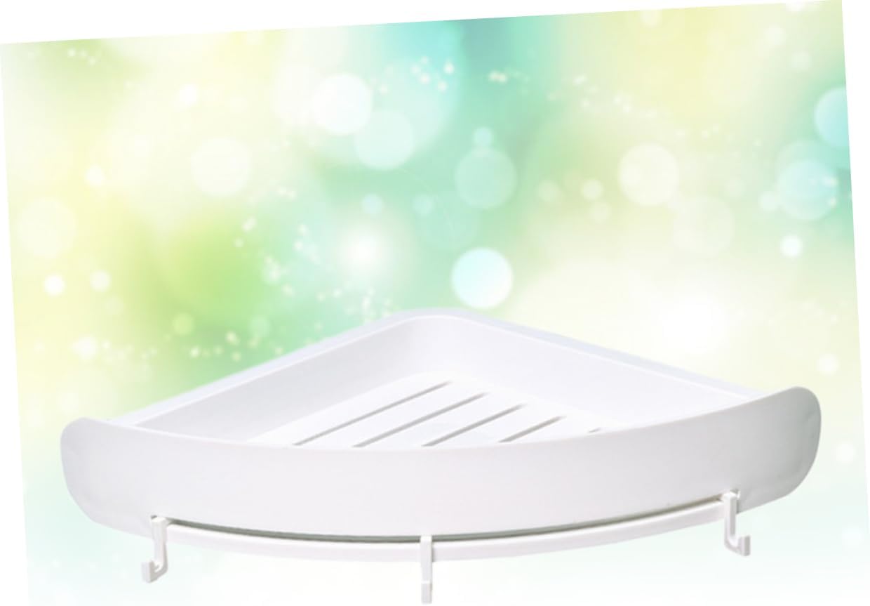 Cabilock Estantes de plástico para montaje en pared, estante de plástico, estante de almacenamiento para baño, estante de baño, estante de baño,