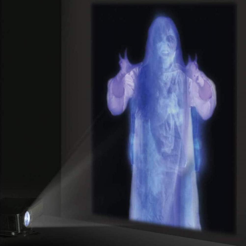 Pantalla de proyección, pantalla de proyección trasera de tela para videos virtuales de proyección de ventanas de Halloween y Navidad