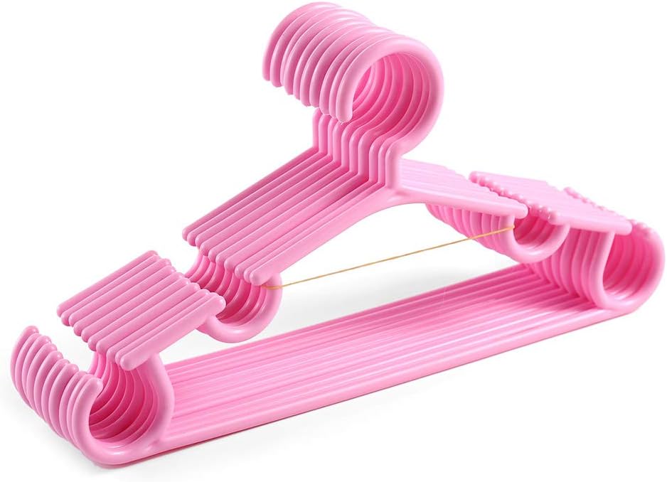 10 piezasjuego de percha tubular para ropa de bebé, perchas de plástico duradero para guardería, camisa, abrigo, pantalones, pantalones, trajes de