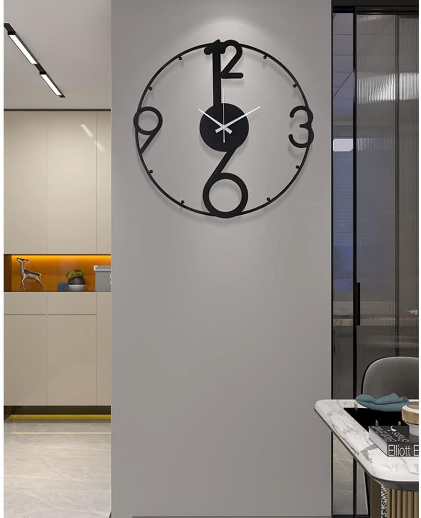 Reloj de pared Large Metal Wall Clock Silent Non-Ticking 20 Inch Modern Minimalist Decorative Luxury Art Wall Clock for Living Room Dining Room Decor