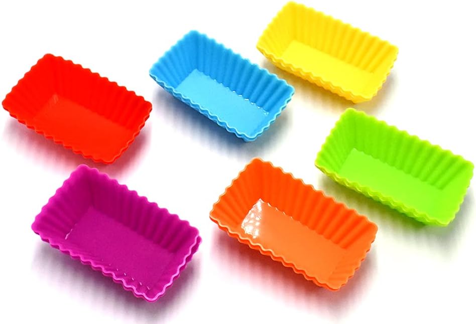 12 piezas de silicona reutilizables para magdalenas para hornear, soportes pequeños para cupcakes, forros de silicona de color aleatorio, vasos de