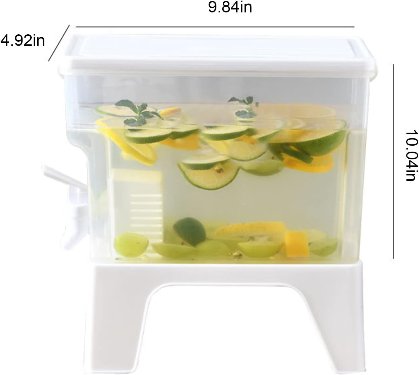Recipientes de jugo de 3.5L con tapas y grifo, dispensador de agua de plástico para refrigerador, dispensador de bebidas de limonada, jarra de agua,