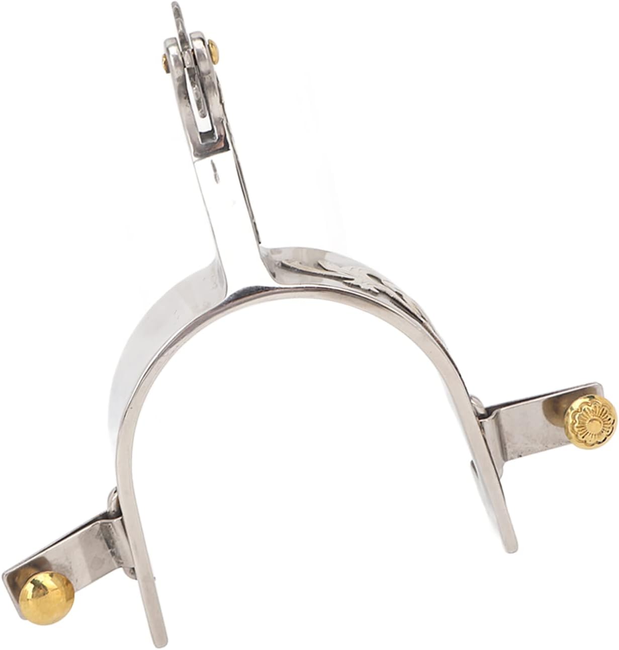 Zerodis 2 espuelas de caballo de acero inoxidable para los vaqueros, con equipo giratorio para los entusiastas ecuestres, montar simple con espolón