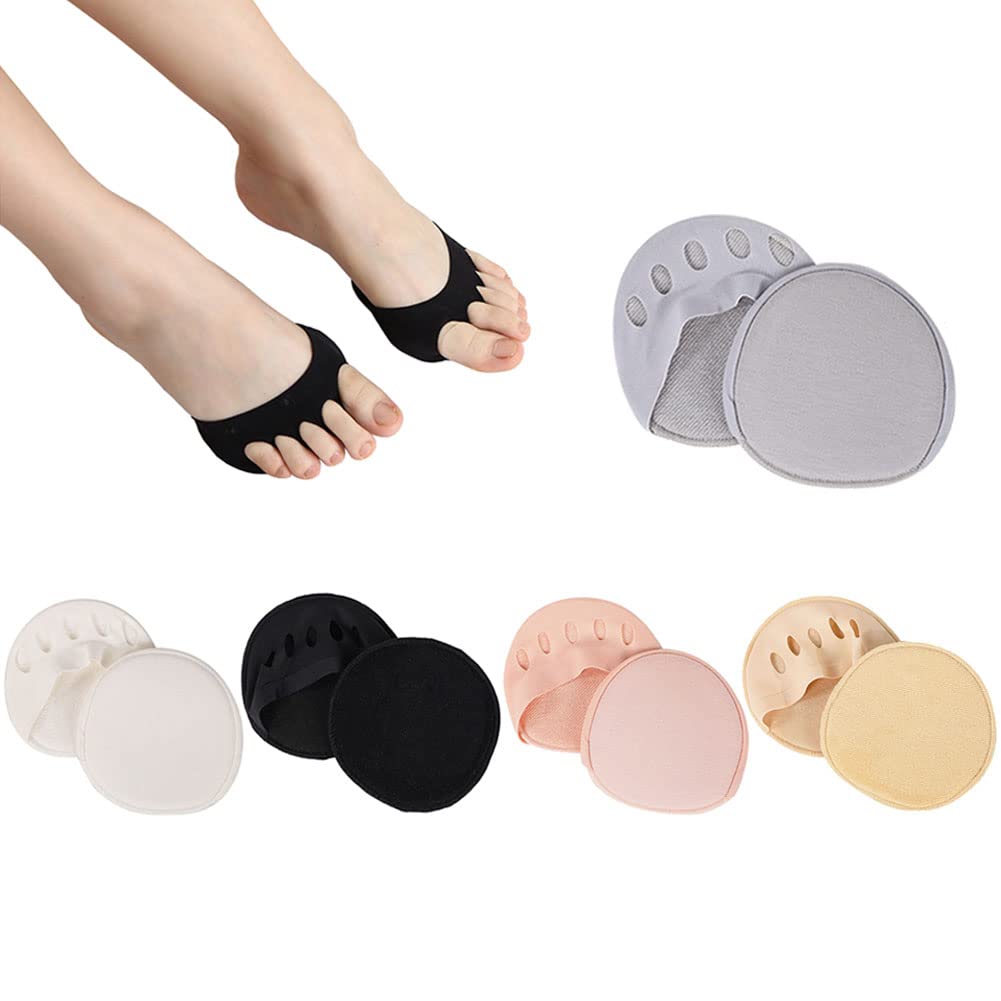 5 pares de almohadillas de tela de panal para el antepié, almohadillas metatarsianas suaves, almohadillas de bola de pie, calcetines de forro de